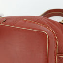Chloe Ellen Hand Bag Leather Red Gold Auth BA12010A-16