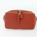 Chloe Ellen Hand Bag Leather Red Gold Auth BA12010A-5