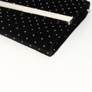 Jimmy Choo Chain Shoulder Bag Velor Black Silver Auth BA12020A-10