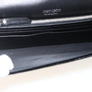 Jimmy Choo Chain Shoulder Bag Velor Black Silver Auth BA12020A-17