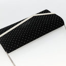 Jimmy Choo Chain Shoulder Bag Velor Black Silver Auth BA12020A-6