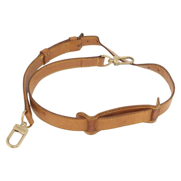 LOUIS VUITTON Adjustable Shoulder Strap Leather 32.3""-39.4"" Beige Auth BA12021