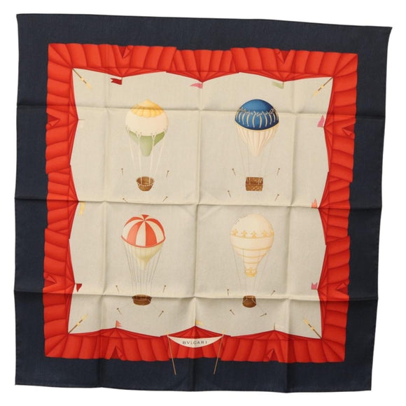 BVLGARI Scarf Silk Multicolor Auth BA12024A