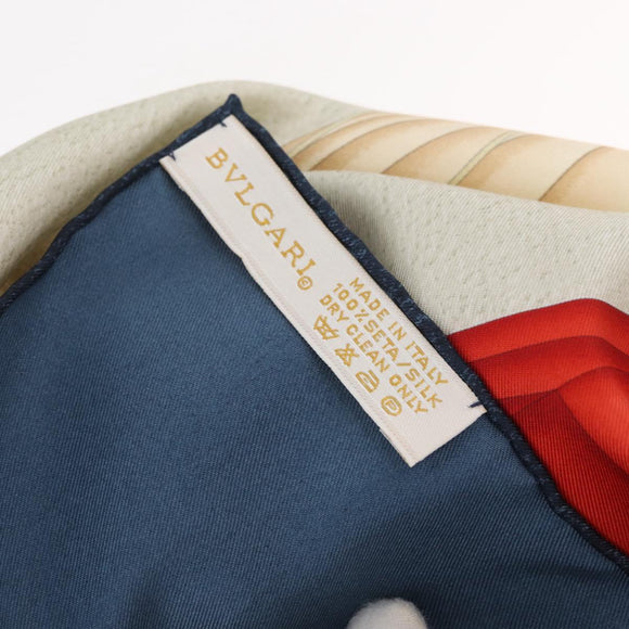 BVLGARI Scarf Silk Multicolor Auth BA12024A