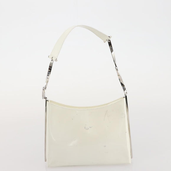 Salvatore Ferragamo Bag Patent leather 3 Set White Black Green Auth BA12027