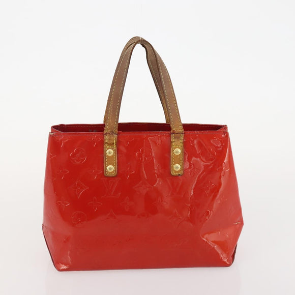 LOUIS VUITTON LV Cup Vernis Hand Bag 2 Set Gray Red LV Auth BA12028