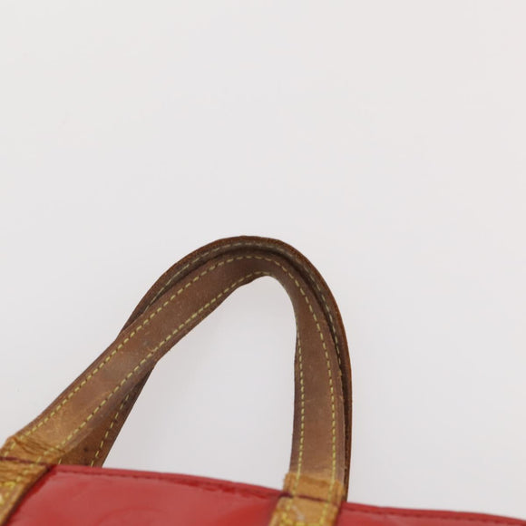 LOUIS VUITTON LV Cup Vernis Hand Bag 2 Set Gray Red LV Auth BA12028