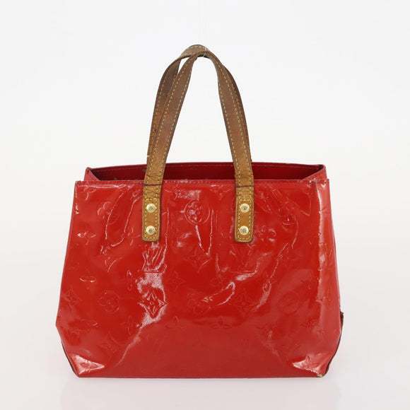 LOUIS VUITTON LV Cup Vernis Hand Bag 2 Set Gray Red LV Auth BA12028