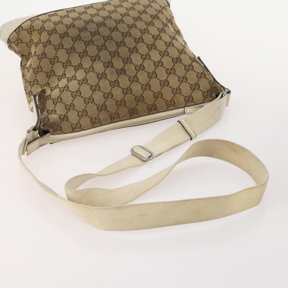 GUCCI GG Canvas Web Sherry Line Hand Bag 3 Set Beige Black Auth BA12030