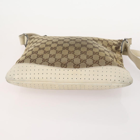 GUCCI GG Canvas Web Sherry Line Hand Bag 3 Set Beige Black Auth BA12030