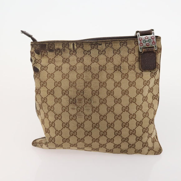 GUCCI GG Canvas Web Sherry Line Hand Bag 3 Set Beige Black Auth BA12030