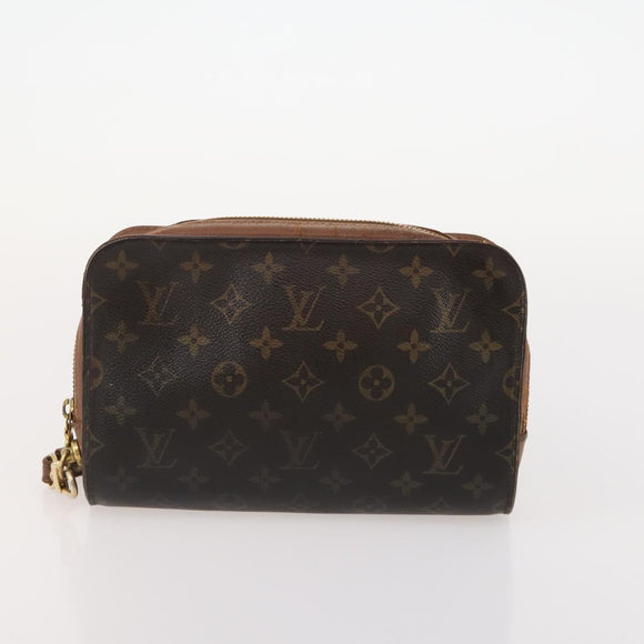 LOUIS VUITTON Monogram Taiga Clutch Bag 3 Set Epicea LV Auth BA12031