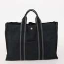 HERMES Fourre Tout MM Hand Bag Canvas 3 Set Red Black gray Auth BA12032-10