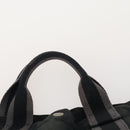 HERMES Fourre Tout MM Hand Bag Canvas 3 Set Red Black gray Auth BA12032-13