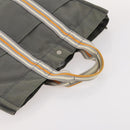 HERMES Fourre Tout MM Hand Bag Canvas 3 Set Red Black gray Auth BA12032-19