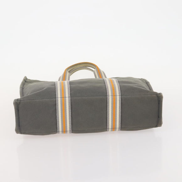 HERMES Fourre Tout MM Hand Bag Canvas 3 Set Red Black gray Auth BA12032