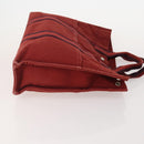 HERMES Fourre Tout MM Hand Bag Canvas 3 Set Red Black gray Auth BA12032-4