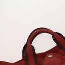 HERMES Fourre Tout MM Hand Bag Canvas 3 Set Red Black gray Auth BA12032-6