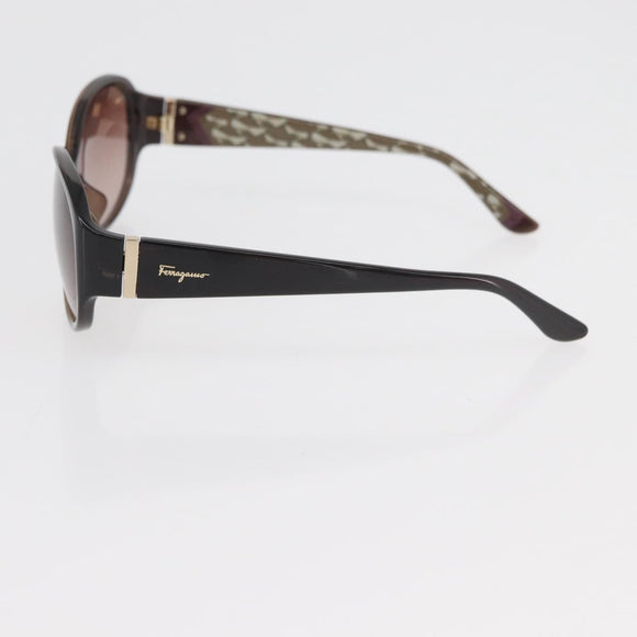 Salvatore Ferragamo Chloe Sunglasses plastic 2 Set Brown Auth BA12033