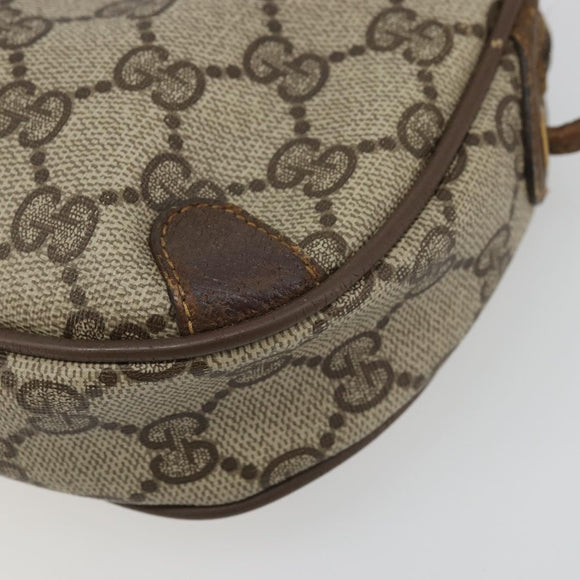 GUCCI GG Supreme Web Sherry Line Bag PVC Beige Gold 89 02 066 Auth BA12034