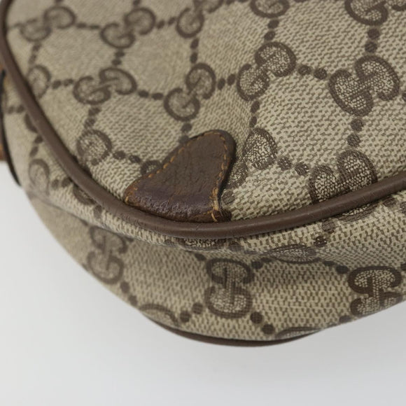 GUCCI GG Supreme Web Sherry Line Bag PVC Beige Gold 89 02 066 Auth BA12034