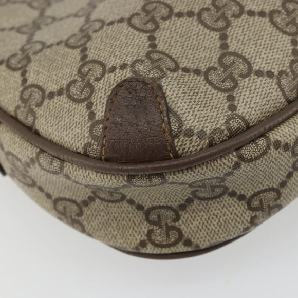 GUCCI GG Supreme Web Sherry Line Bag PVC Beige Gold 89 02 066 Auth BA12034