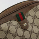 GUCCI GG Supreme Web Sherry Line Bag PVC Beige Gold 89 02 066 Auth BA12034-14
