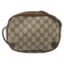 GUCCI GG Supreme Web Sherry Line Bag PVC Beige Gold 89 02 066 Auth BA12034-3