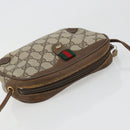 GUCCI GG Supreme Web Sherry Line Bag PVC Beige Gold 89 02 066 Auth BA12034-6