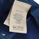 GUCCI Cap Canvas Blue 730186 Auth BA12036A-16