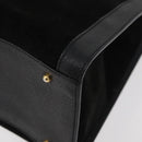 GUCCI Bamboo Hand Bag Suede Black Gold 002 1186 0260 Auth BA12037-14