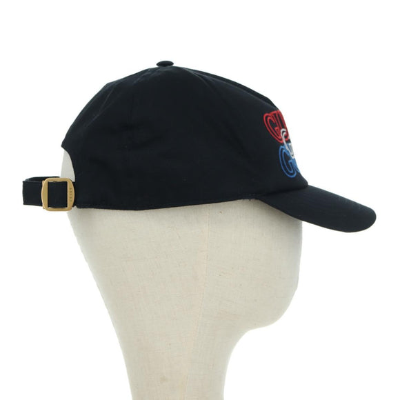 GUCCI Cap Canvas Black Auth BA12038A