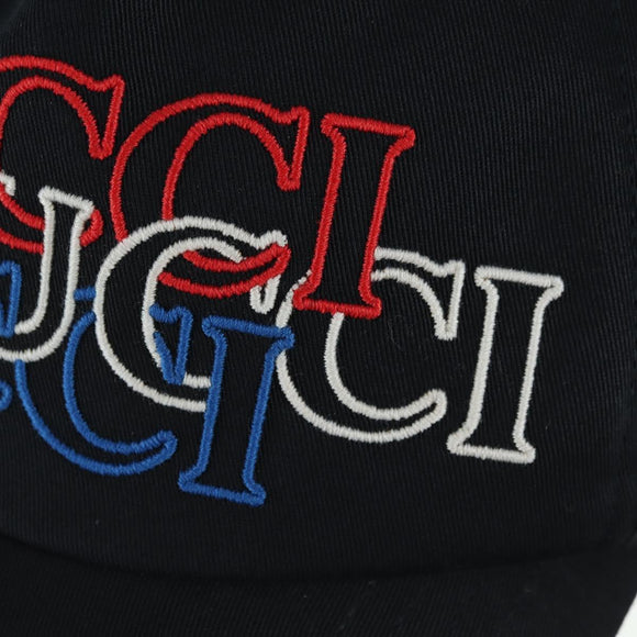 GUCCI Cap Canvas Black Auth BA12038A