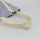 BVLGARI Logo Mania Tote Bag Canvas Light Blue Silver Auth BA12043A-7