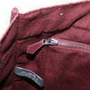 HERMES Fourre Tout MM Hand Bag Canvas Bordeaux Silver Auth BA12044A-20