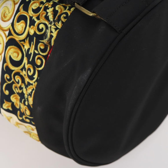 VERSACE Shoulder Bag Canvas Multicolor Gold Auth BA12046A