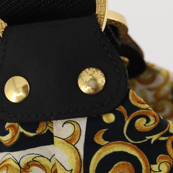 VERSACE Shoulder Bag Canvas Multicolor Gold Auth BA12046A