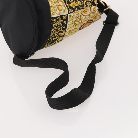 VERSACE Shoulder Bag Canvas Multicolor Gold Auth BA12046A