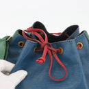 LOUIS VUITTON Epi Tricolor Noe Shoulder Bag Blue Red Green M44082 Auth BA12048-10