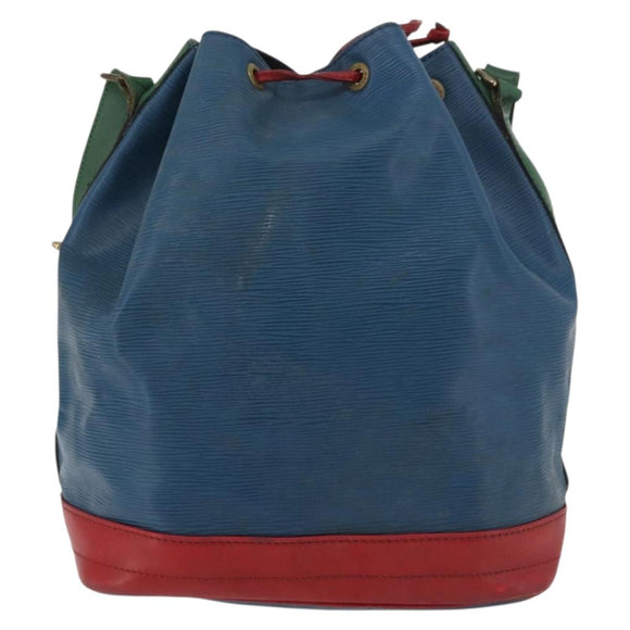 LOUIS VUITTON Epi Tricolor Noe Shoulder Bag Blue Red Green M44082 Auth BA12048