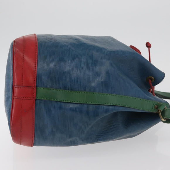 LOUIS VUITTON Epi Tricolor Noe Shoulder Bag Blue Red Green M44082 Auth BA12048
