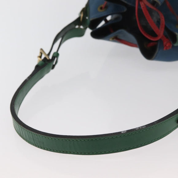 LOUIS VUITTON Epi Tricolor Noe Shoulder Bag Blue Red Green M44082 Auth BA12048