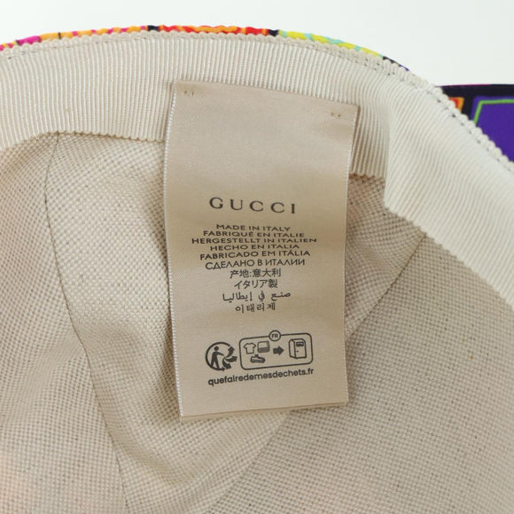 GUCCI Cap Canvas Multicolor 730186 Auth BA12052M