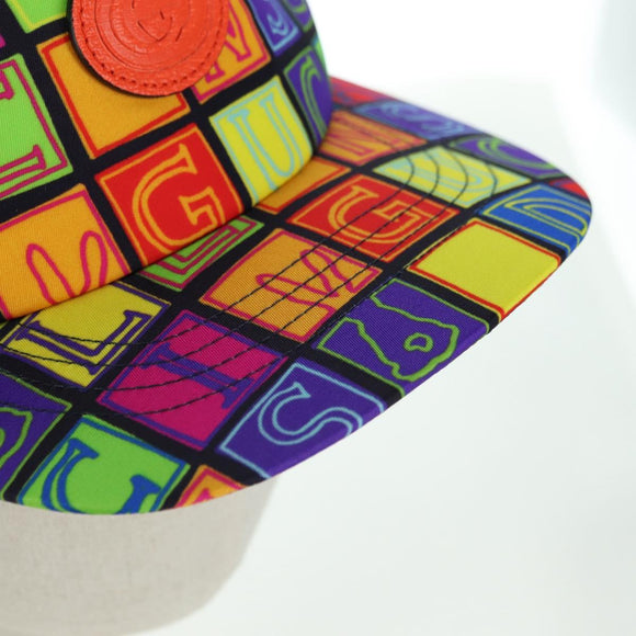 GUCCI Cap Canvas Multicolor 730186 Auth BA12052M