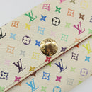 LOUIS VUITTON Multicolor Portefeuille Sarah Wallet White M93532 LV Auth BA12053-8