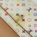 LOUIS VUITTON Multicolor Portefeuille Sarah Wallet White M93532 LV Auth BA12053-10