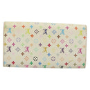 LOUIS VUITTON Multicolor Portefeuille Sarah Wallet White M93532 LV Auth BA12053-2