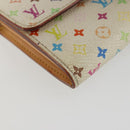 LOUIS VUITTON Multicolor Portefeuille Sarah Wallet White M93532 LV Auth BA12053-14