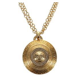 Gianni Versace Necklace metal Gold Tone Auth BA12056V