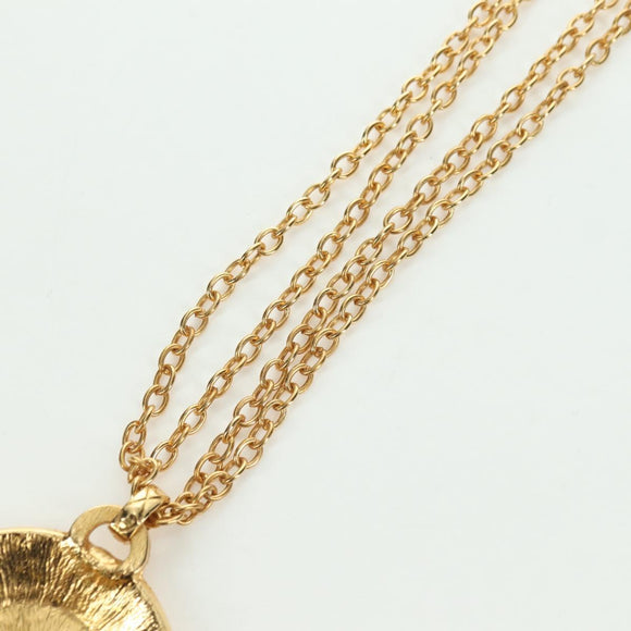 Gianni Versace Necklace metal Gold Tone Auth BA12056V